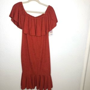 Burnt Orange Women’s Dress Large NWT Shimmer